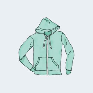 Hoodie With Zipper - Hoodies by Flowers D’Elite in Miami