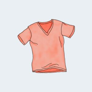 V-Neck T-Shirt – Red by Flowers D’Elite in Miami